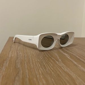 Loewe White Paula's Ibiza Square Sunglasses
